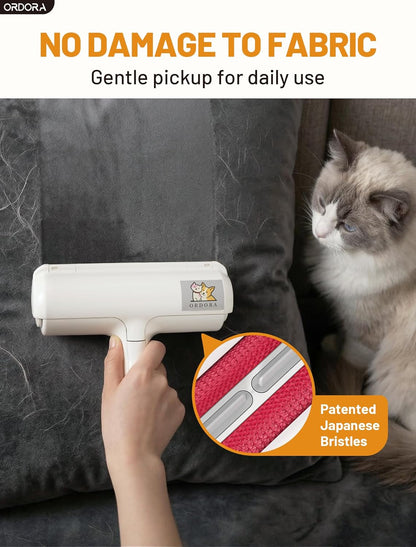 Reusable Pet Hair Remover Roller with Large Fur Bin for Couches, Bedding, Cars, Rugs, and Furniture - No Refills or Batteries Required
