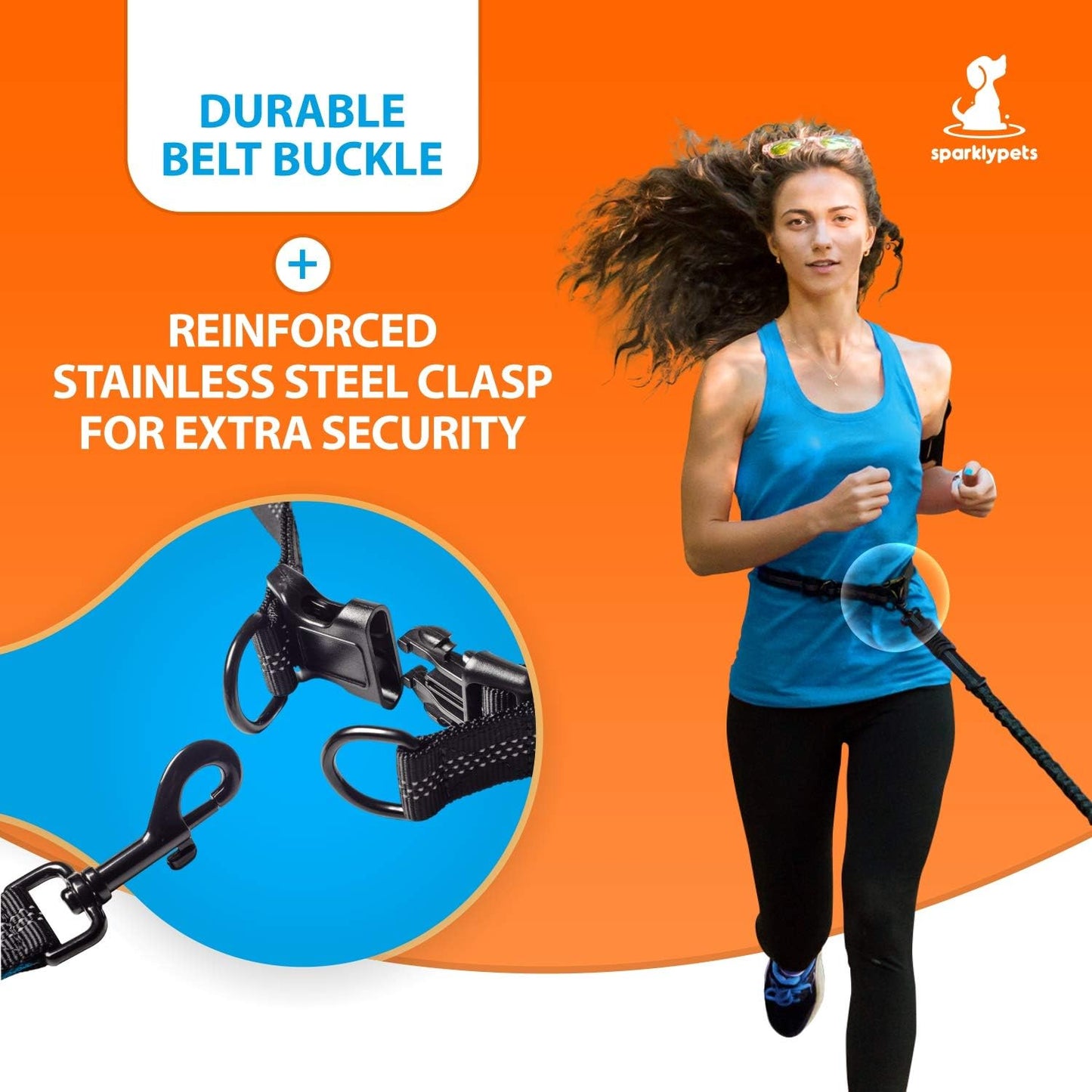 Hands-Free Double Dog Leash for Medium and Large Breeds - Dual Leash with Padded Handles, Reflective Stitching, No Pull, and Tangle-Free Design
